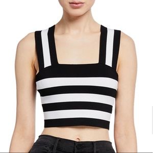A.L.C. Striped Sleeveless Crop Top size M